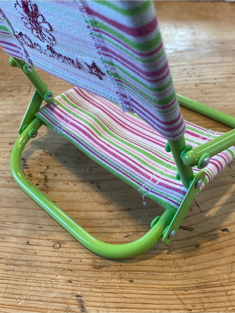 American Girl Retired Folding Beach Chair Bocce Set Doll Accessory CHAIR ONLY - Picture 4 of 9